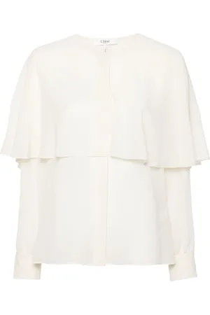 Chloé Cape-design silk shirt