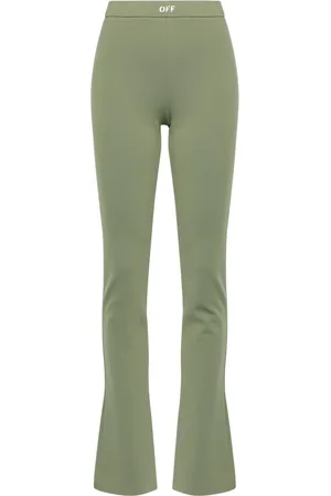 OFF-WHITE Logo-print bootcut leggings
