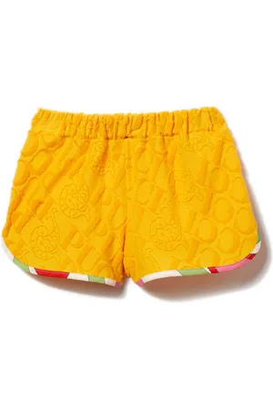 PUCCI Junior Bouclé logo contrast border shorts