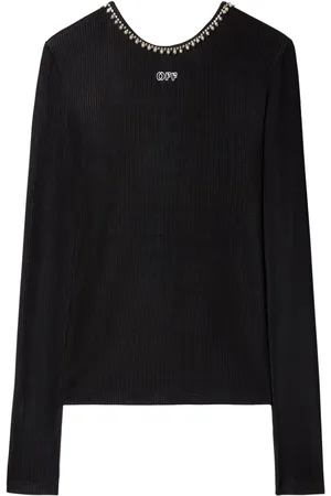 OFF-WHITE Logo-embroidered top