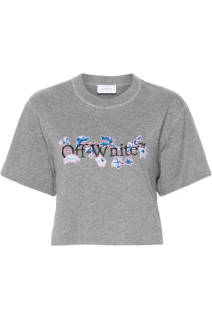 OFF-WHITE Logo-print cropped T-shirt