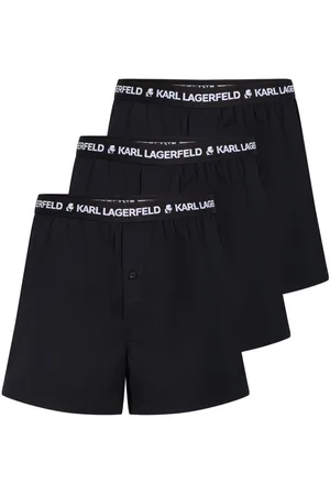 Karl Lagerfeld Logo-waistband woven boxer shorts (pack of three)