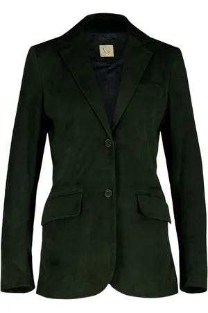 Paula Embroidered suede blazer