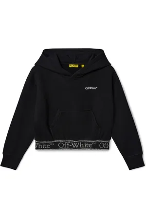OFF-WHITE Bookish Logo Band cropped hoodie