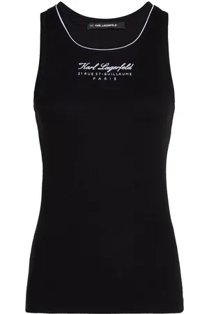 Karl Lagerfeld Hotel Karl ribbed tank top