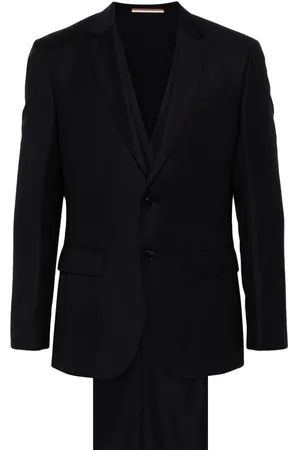HUGO BOSS Micro-pattern virgin-wool suit