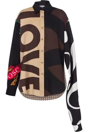 Moschino Asymmetric colour-block shirt