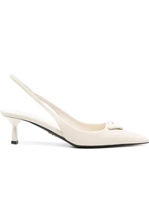 Prada 35mm leather slingback pumps