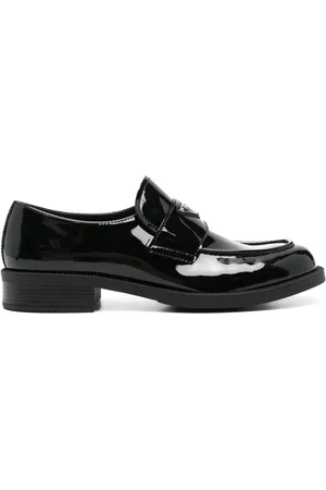 Prada Triangle-logo leather loafers