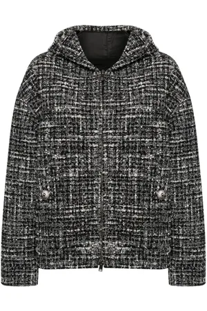 VALENTINO GARAVANI Hooded tweed jacket