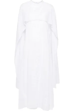 Jil Sander Cape-embellished midi dress