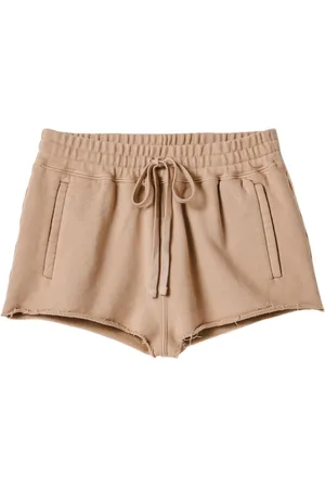 Miu Miu Garment-dyed cotton fleece shorts