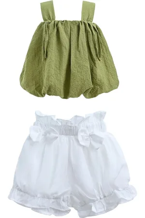 Mimi Tutu Ruffle-detail cotton shorts set