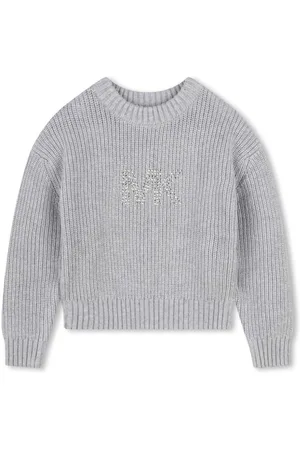Michael Kors Studded-logo ribbed jumper