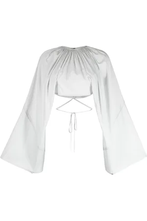 Kiko Kostadinov Gathered-detail cropped blouse