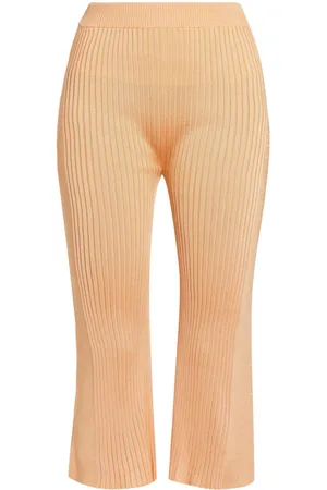 Jil Sander Ribbed-panel cropped trousers