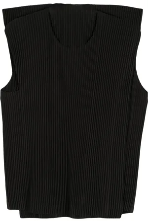 Issey Miyake Rectangle plissé-effect top
