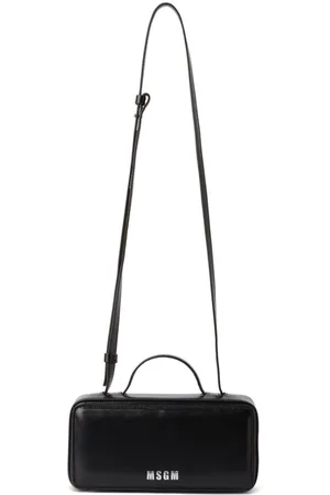 Msgm Logo-print leather tote bag