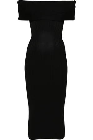 MUGLER Off-shoulder knit dress