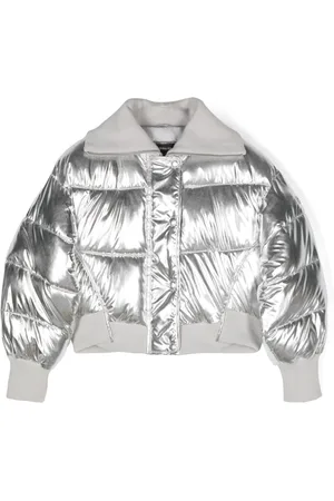 MONNALISA Metallic-finish bomber jacket