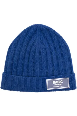 Paolo Pecora Rubberised-logo beanie hat