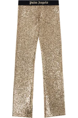 Palm Angels Sequin-design flared trousers