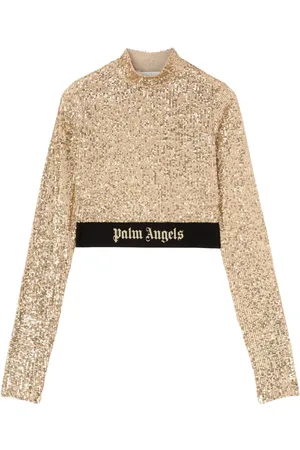 Palm Angels Sequin-design long-sleeve top