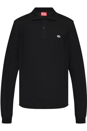 Diesel Logo-appliqué long-sleeved polo shirt