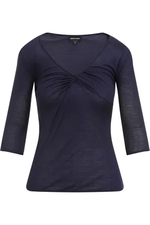 Giorgio Armani Ruched v-neck top