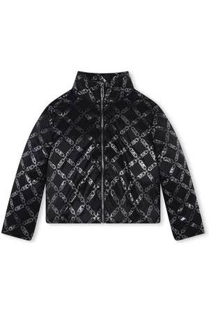 Michael Kors Logo chain-print puffer jacket