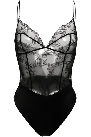 Kiki de Montparnasse La Rose semi-sheer bodysuit
