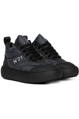 Nº21 Logo-print high-top sneakers