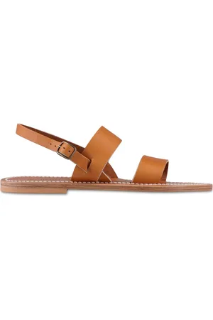 K jacques Contrast-stitching leather sandals