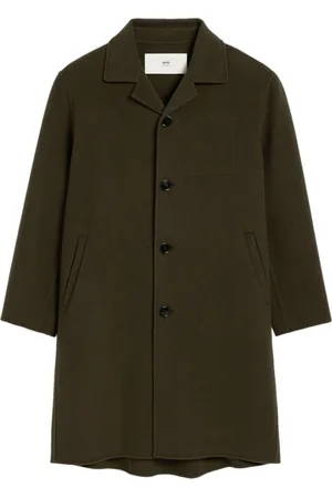 Ami Single-breasted felted coat