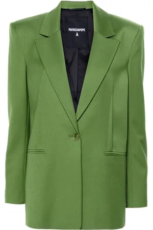 Patrizia Pepe Button-up flannel blazer