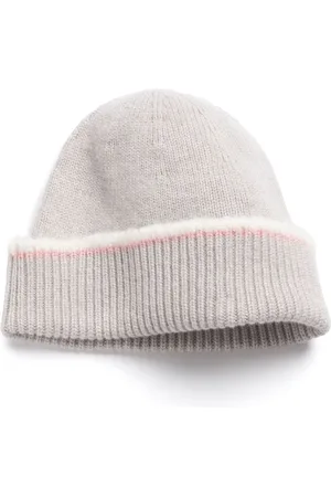 Barrie Shearling-trim cashmere beanie