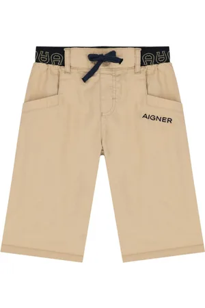 Aigner Logo-waistband cotton shorts