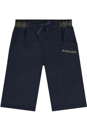 Aigner Logo-waistband cotton shorts