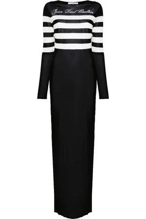 Jean Paul Gaultier Logo-embroidered maxi dress
