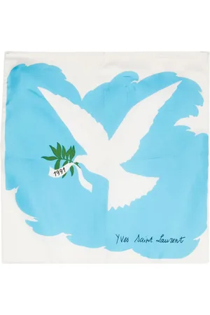 Saint Laurent 1991s logo-print scarf