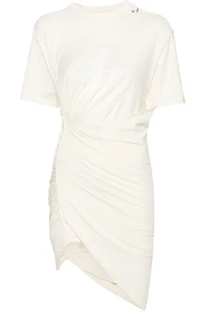 MUGLER Pierced draped T-shirt dress