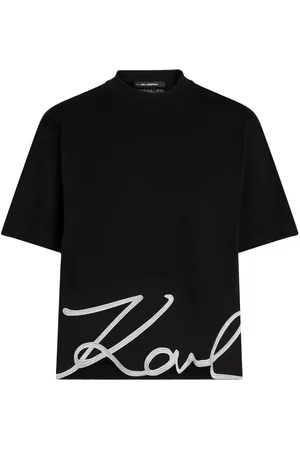 Karl Lagerfeld Karl Signature-hem T-shirt