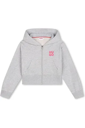HUGO BOSS Logo-print zip-up hoodie