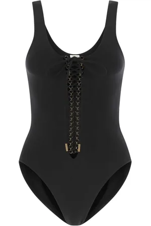 Saint Laurent Saharienne lace-up swimsuit