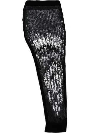 Rick Owens Spider Ziggy open-knit skirt