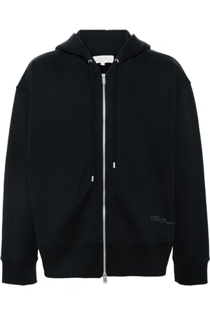 STUDIO NICHOLSON Logo-print zip-up hoodie