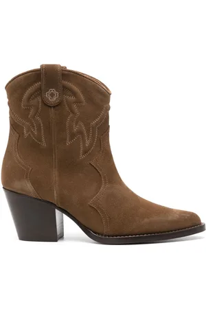 Maje 65mm Western suede boots