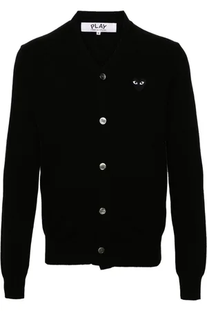 Comme des Garçons Heart-patch wool cardigan