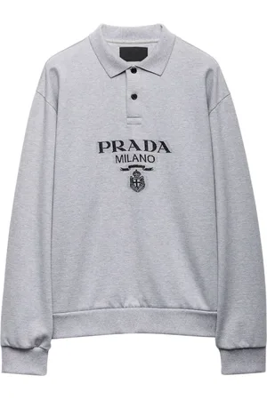 Prada Jacquard-knitted logo polo shirt