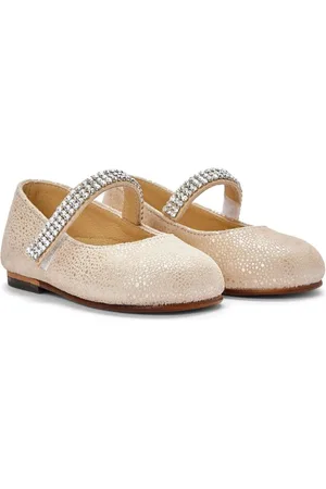 Babywalker Crystal-embellished ballerina shoes